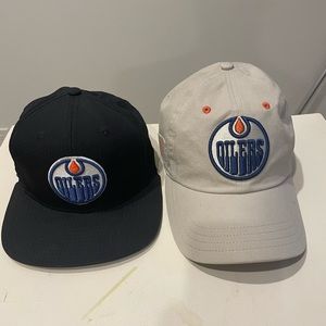 2 NHL Edmonton Oilers ball caps